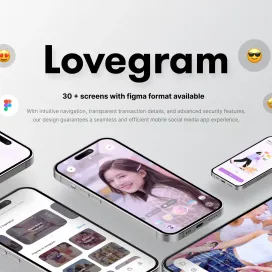 Lovagram Social Media Ui Kit Mobile